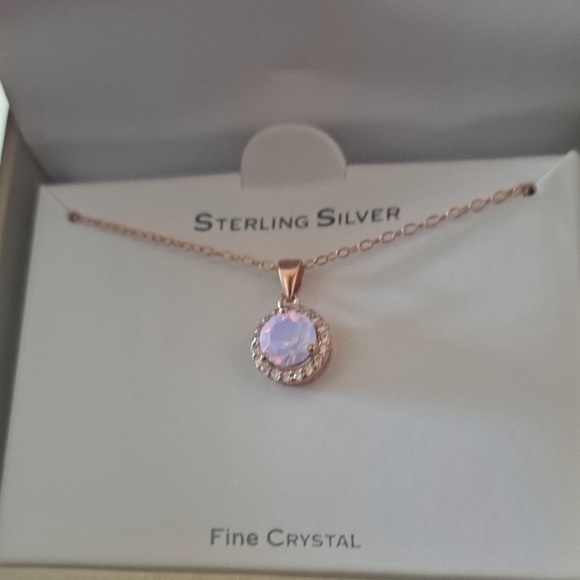 Giani Bernini Rose Gold and Silver Crystal Necklace MSRP $85 - Picture 5 of 7